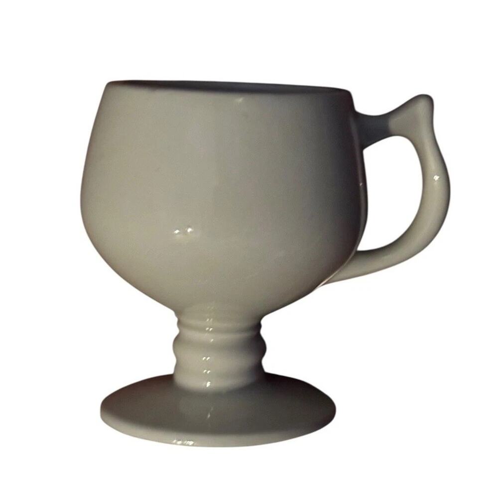 Vintage Hall China USA #2274 White Pedestal Footed Mug Cup Restaurant Ware